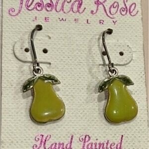 Jessica Rose Pear Earrings - Green